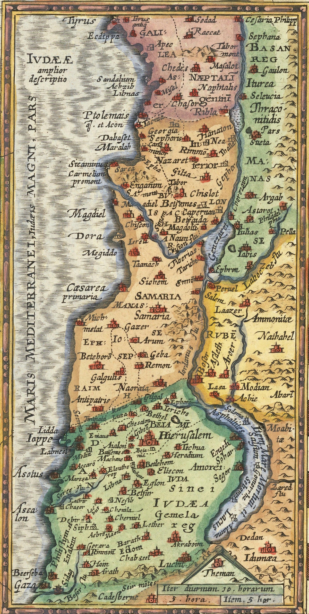 Hartă veche — The Holy Land, 1624 — Abraham Ortelius
