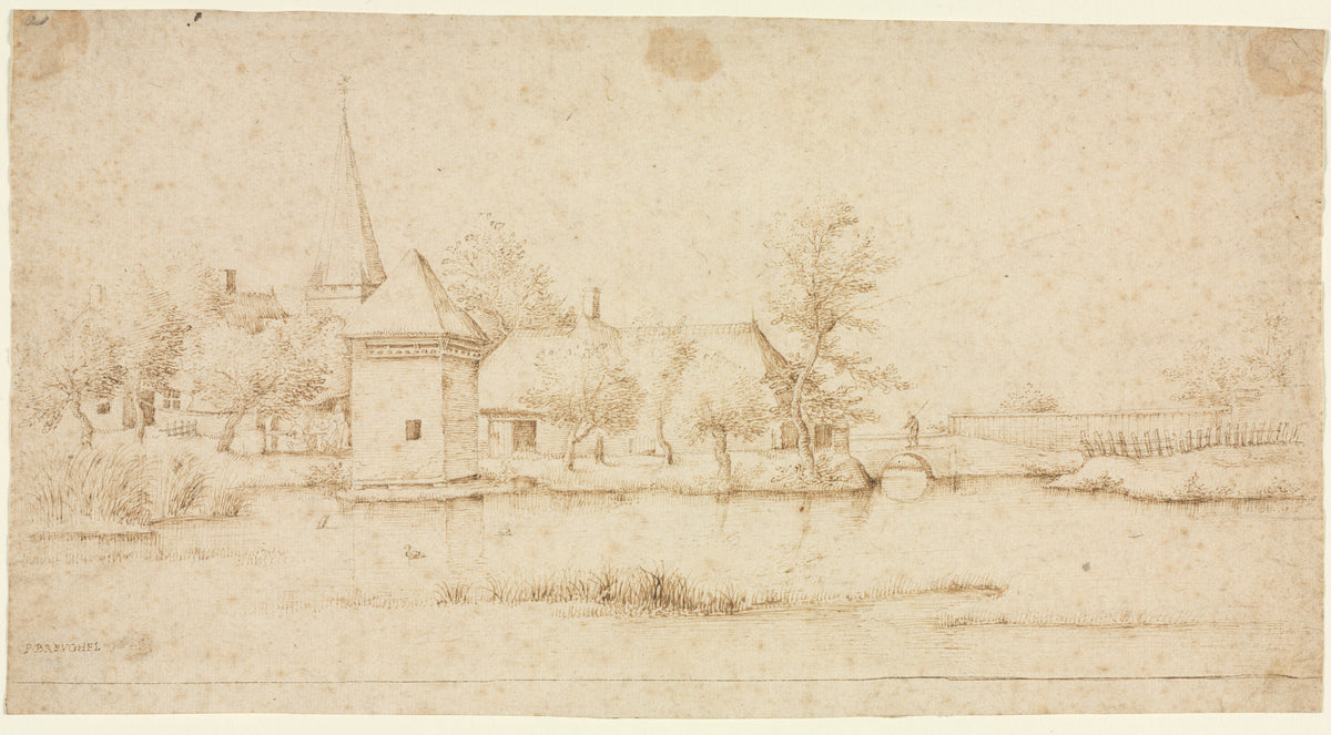 Landscape with a Moated Village — Master of the Small Landscapes