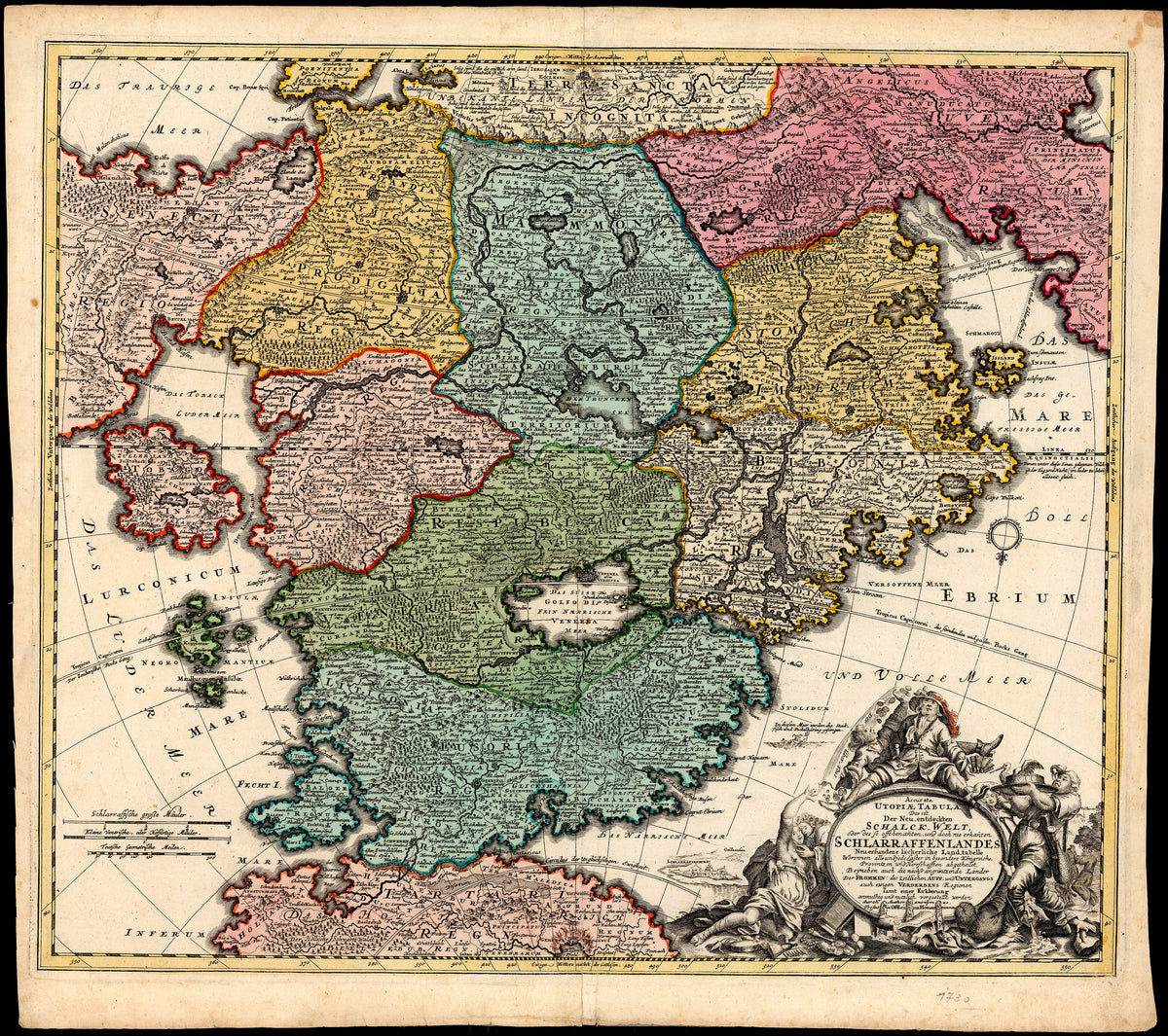 Hartă veche — Accurata Utopiae Tabula