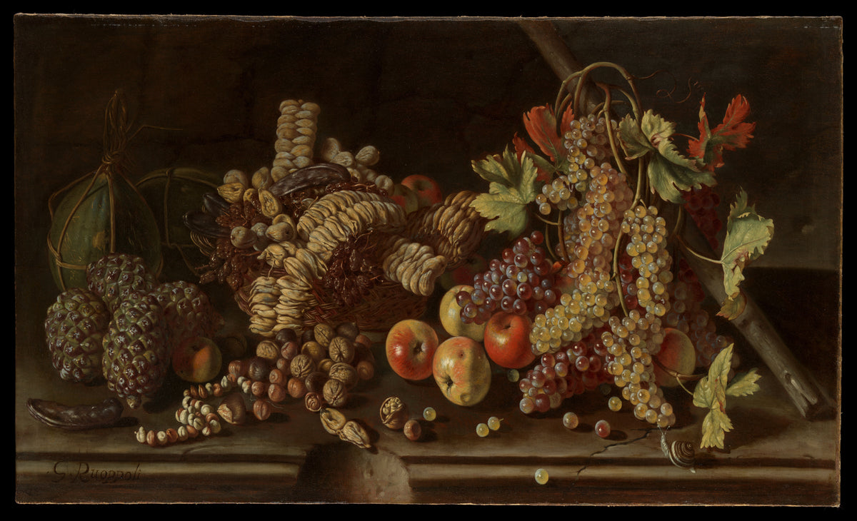 Still Life of Fruit and Nuts — Giuseppe Ruoppolo