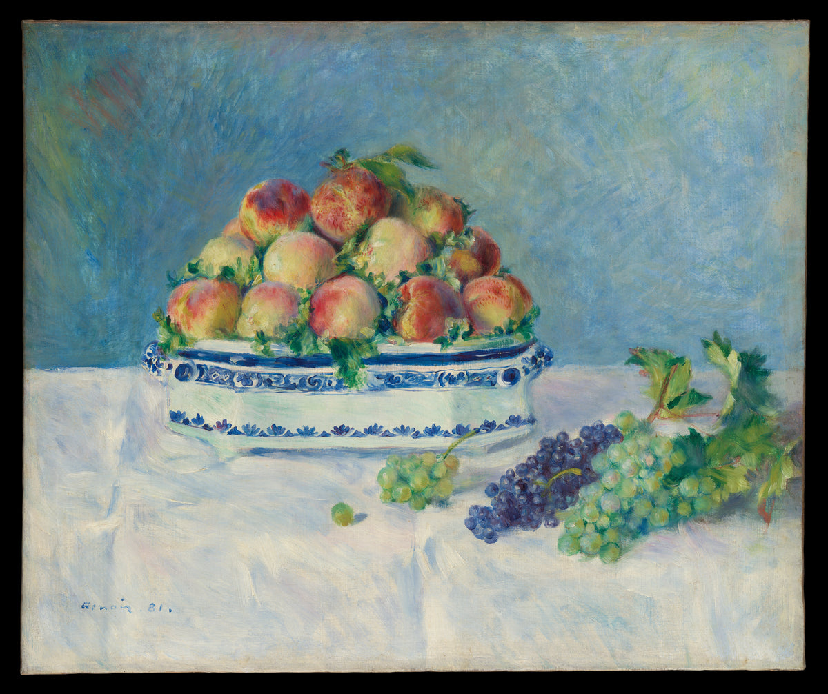 Still Life with Peaches and Grapes — Auguste Renoir