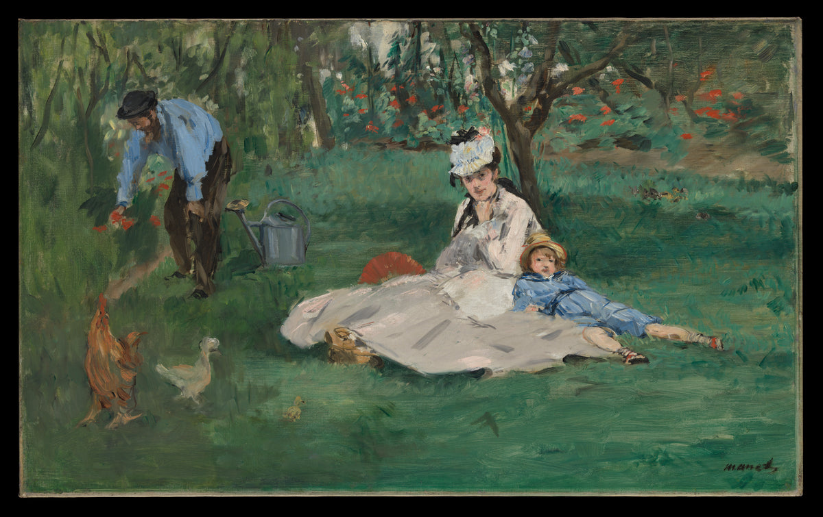 The Monet Family in Their Garden at Argenteuil — Edouard Manet