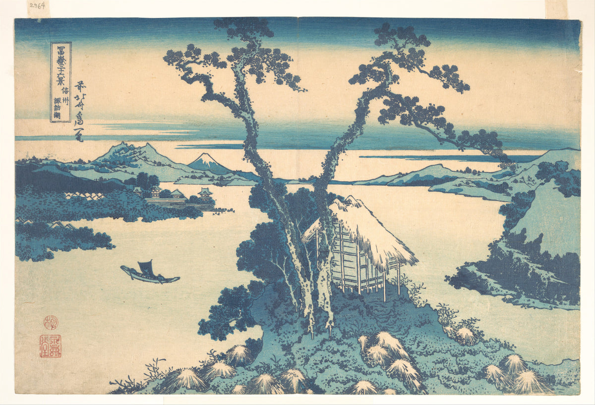 Lacul Suwa, provincia Shinano — Katsushika Hokusai, cca. 1831