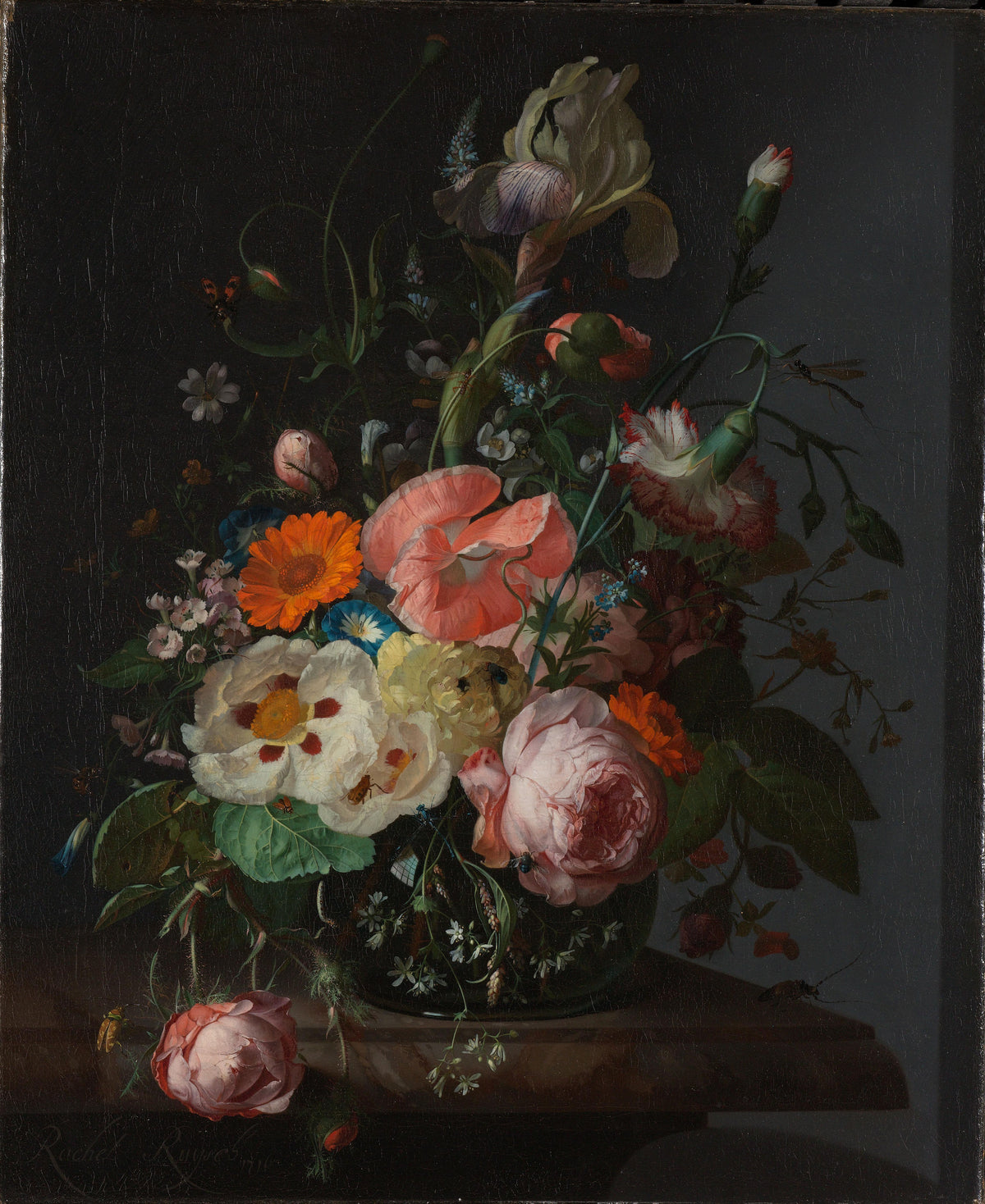 Natură moartă cu flori — sec. XVIII