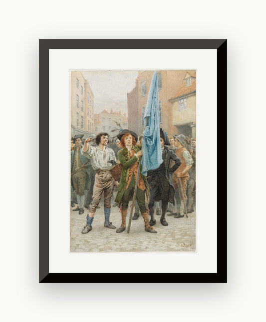 Barnaby Rudge conducând revoltele Gordon — Charles Green