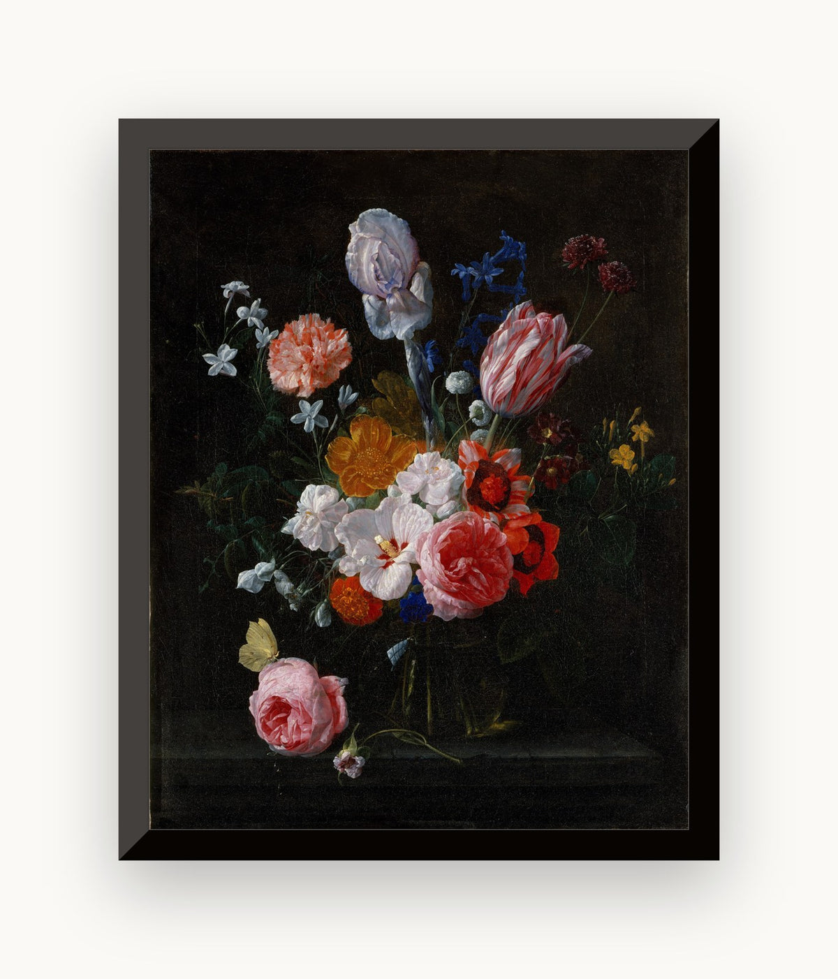 Buchet de flori într-un vas de cristal — Nicolaes van Verendael