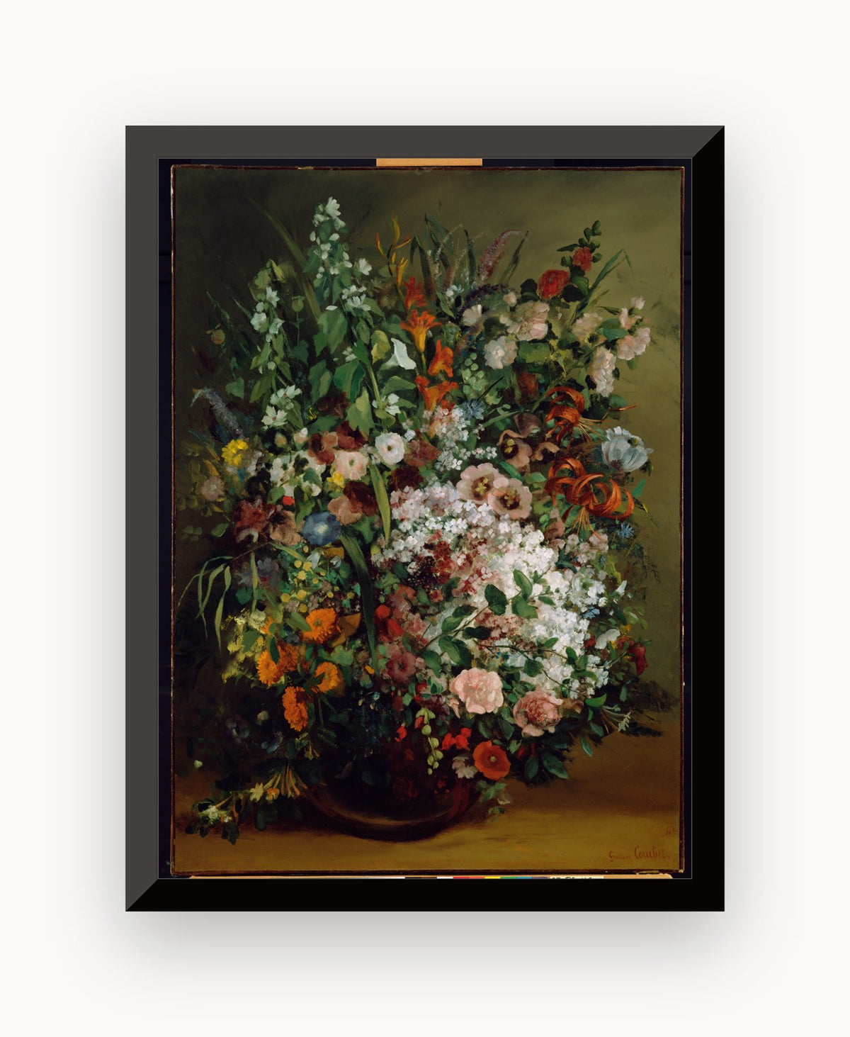 Buchet de flori într-un vas — Gustave Courbet