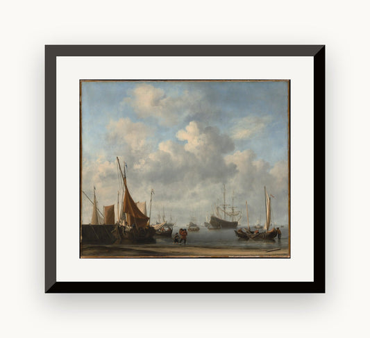 Intrarea într-un port olandez — Willem van de Velde cel Tânăr