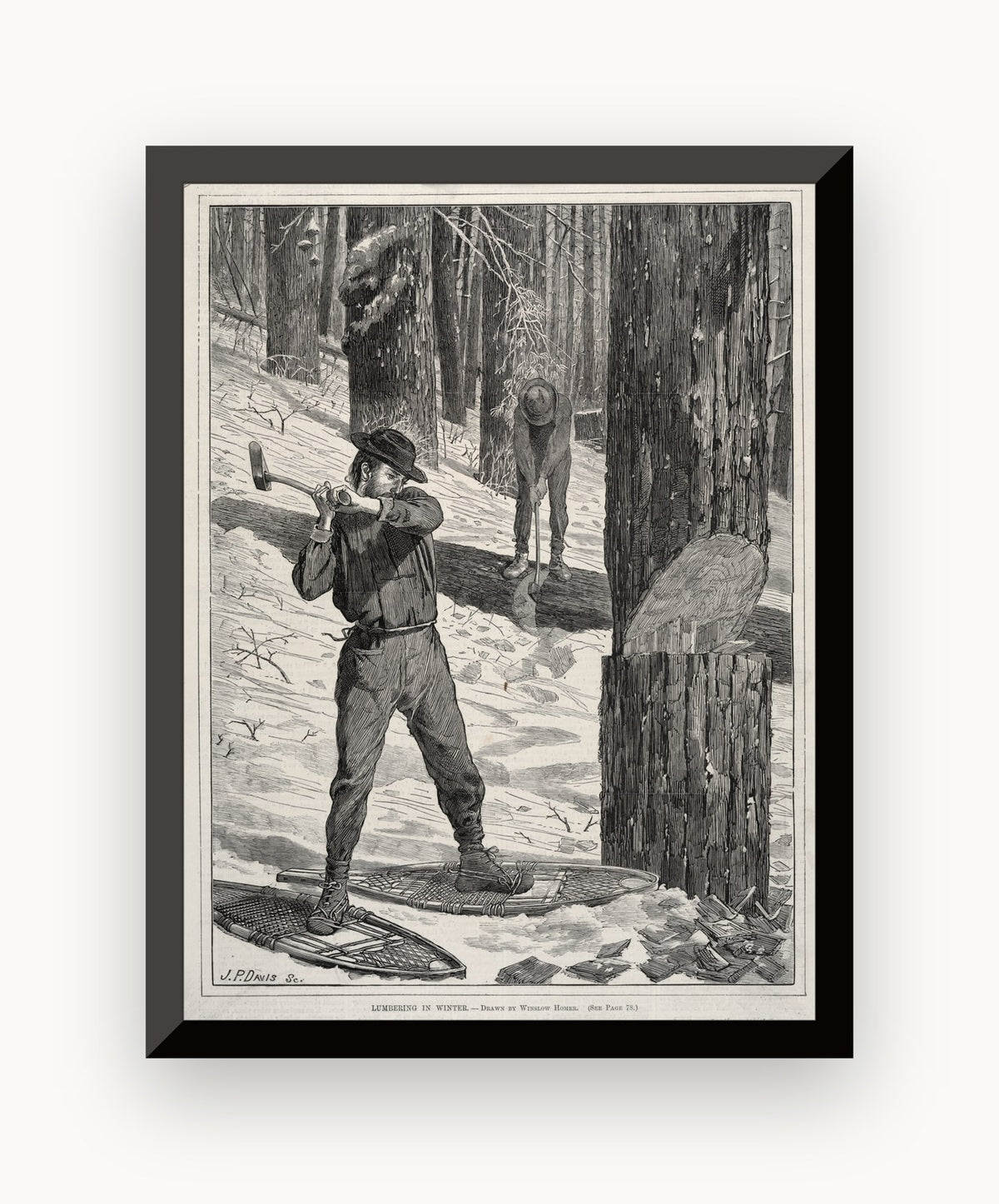 Exploatare forestieră iarna — Winslow Homer