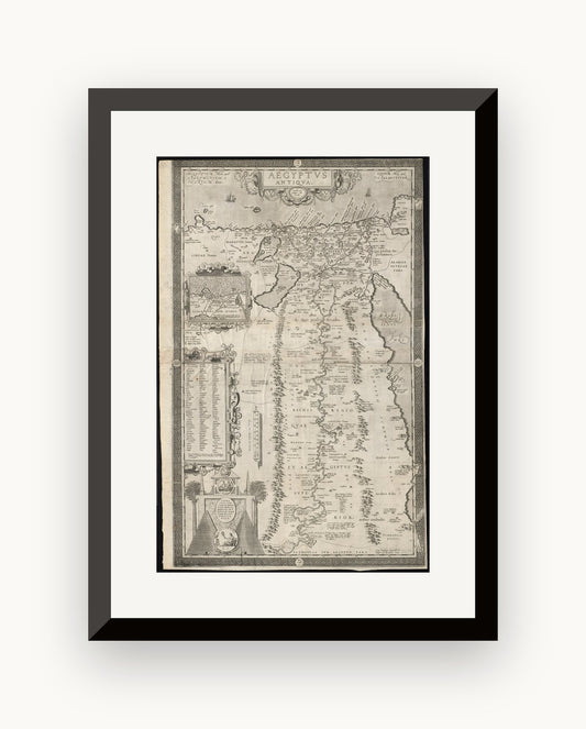 Hartă veche — Aegyptus Antiqua , from the, 1584 — Abraham Ortelius