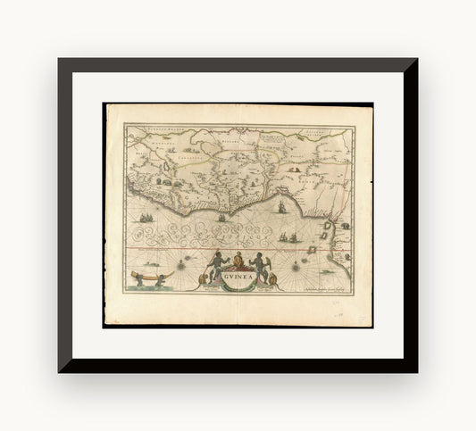 Hartă veche — Africa West, 1654 — Jan Janssonius