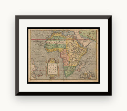 Hartă veche — Africae Tabula Nova — Abraham Ortelius