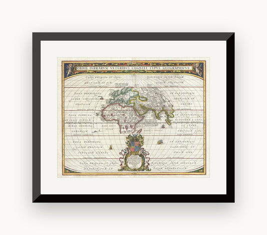 Hartă veche — Ancient World, 1650 — Jan Janssonius