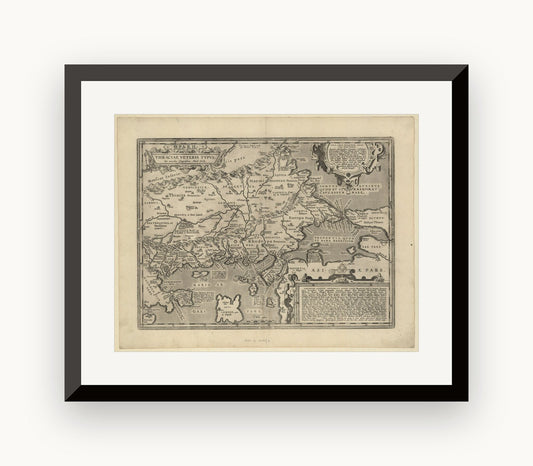 Hartă veche — Thrace, 1590 — Abraham Ortelius
