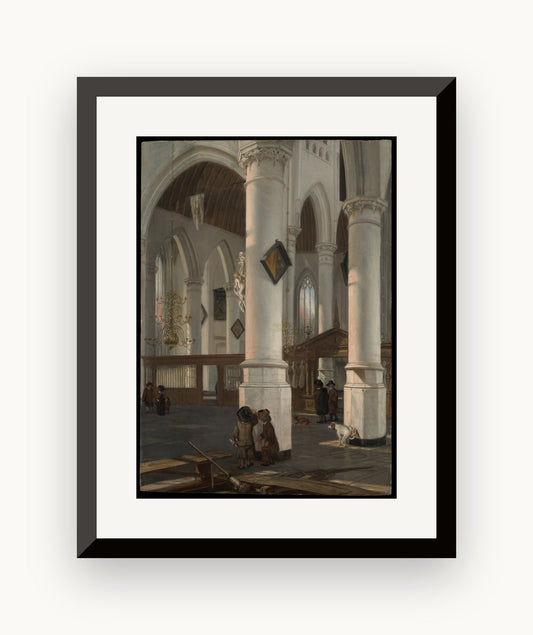Interiorul bisericii Oude Kerk, Delft — Emanuel de Witte