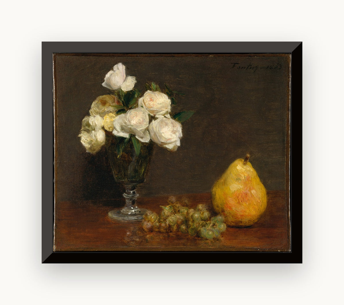 Natură moartă cu trandafiri și fructe — Henri Fantin-Latour