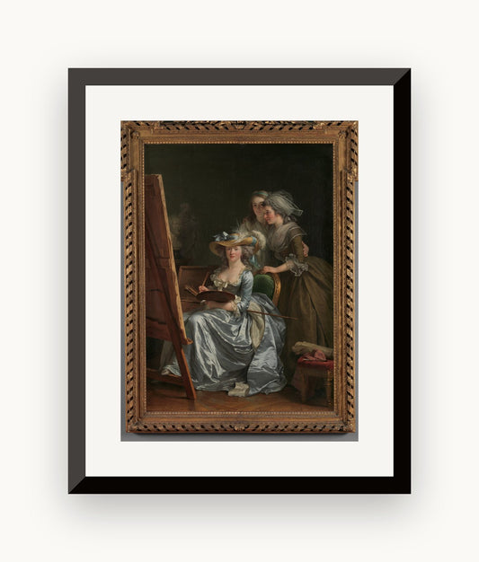 Autoportret cu două eleve, Marie Gabrielle Capet și Marie Marguerite Carraux de Rosemond — Adélaïde Labille-Guiard