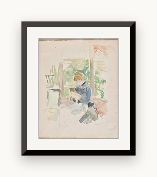 Cusut lângă fereastră — Berthe Morisot