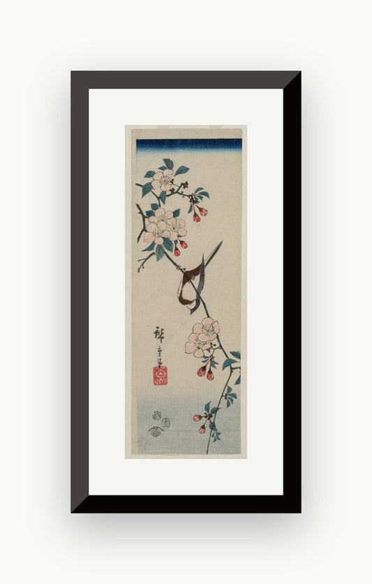 Rândunică pe ramură de cireș — Utagawa Hiroshige