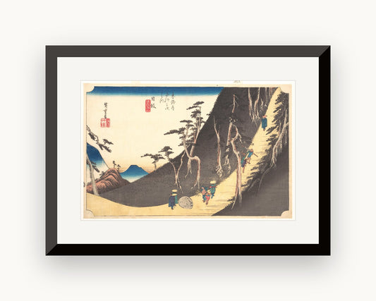 Stația 26: Nissaka, Sayo no Nakayama, din „Cele 53 de stații ale Tōkaidō" — Utagawa Hiroshige