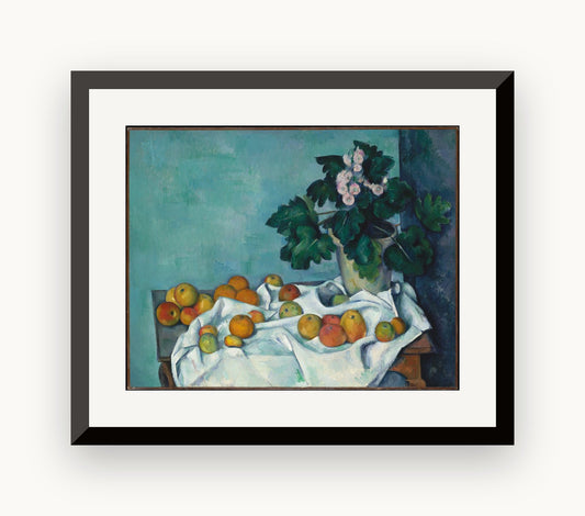 Natură moartă cu mere și un ghiveci de primule — Paul Cézanne