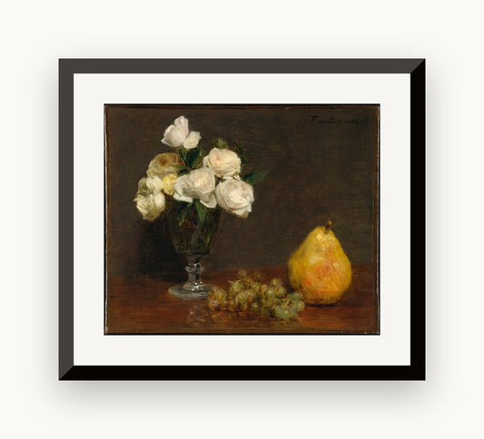 Natură moartă cu trandafiri și fructe — Henri Fantin-Latour