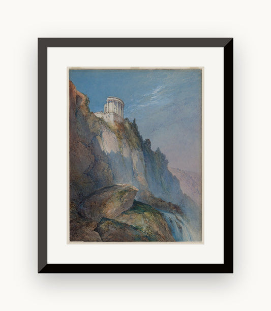 Templul Vestei și cascadele de la Tivoli — William Callow