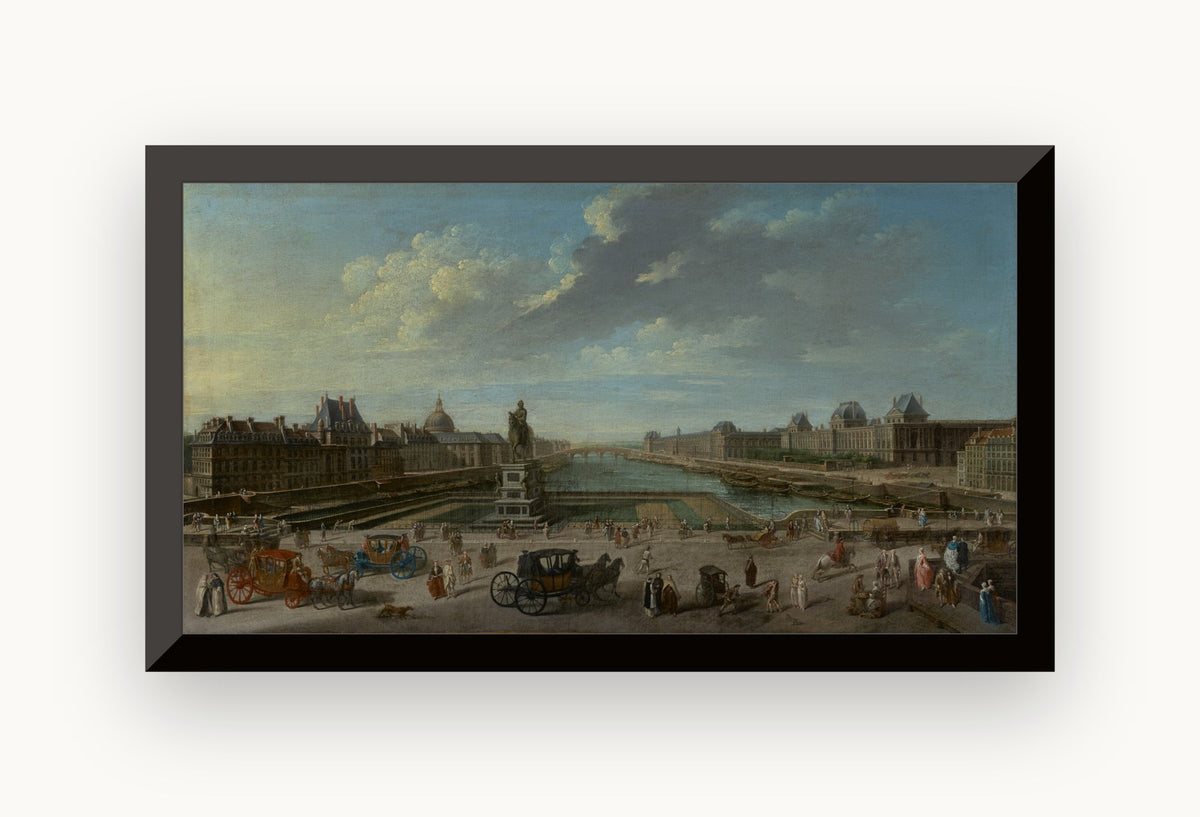 Vedere a Parisului de pe Pont Neuf — Nicolas-Jean-Baptiste Raguenet
