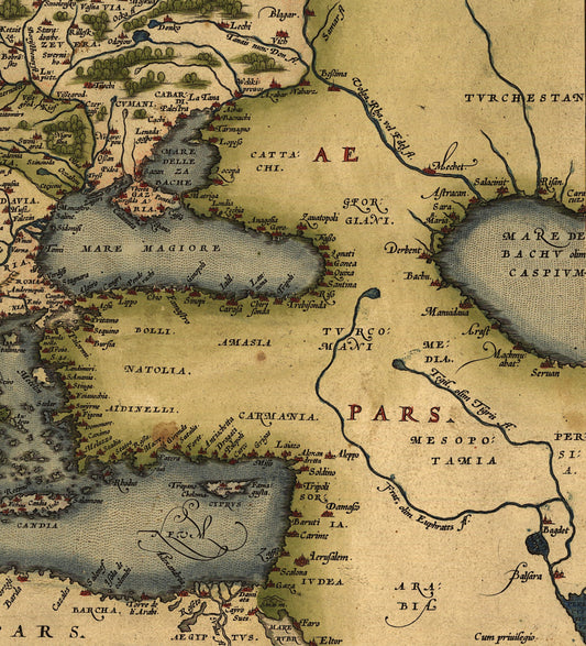 Hartă veche — Europa, 1572 — Abraham Ortelius