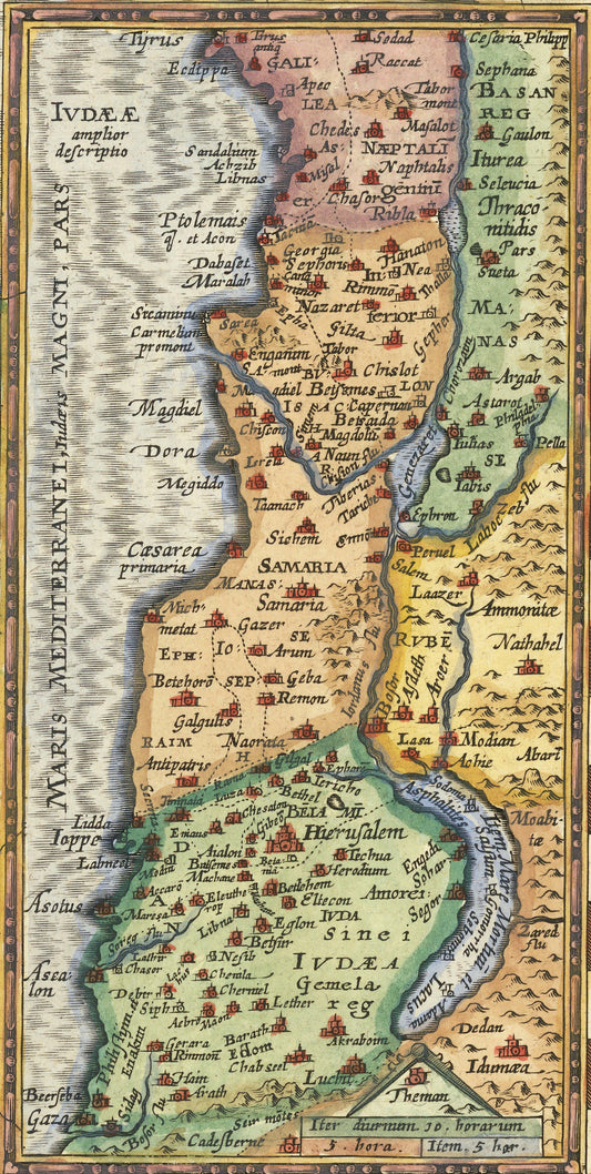 Hartă veche — The Holy Land, 1624 — Abraham Ortelius
