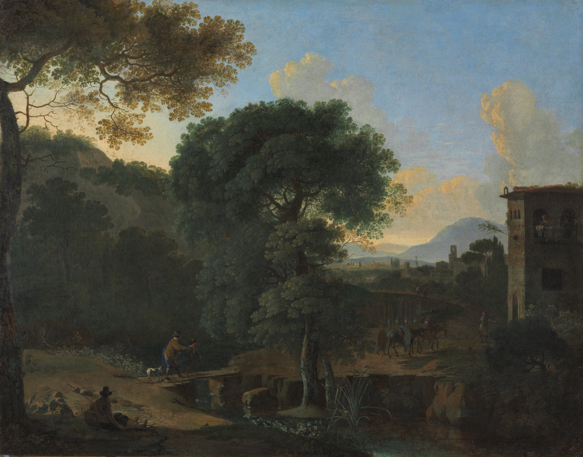 Landscape with Travelers — Herman van Swanevelt