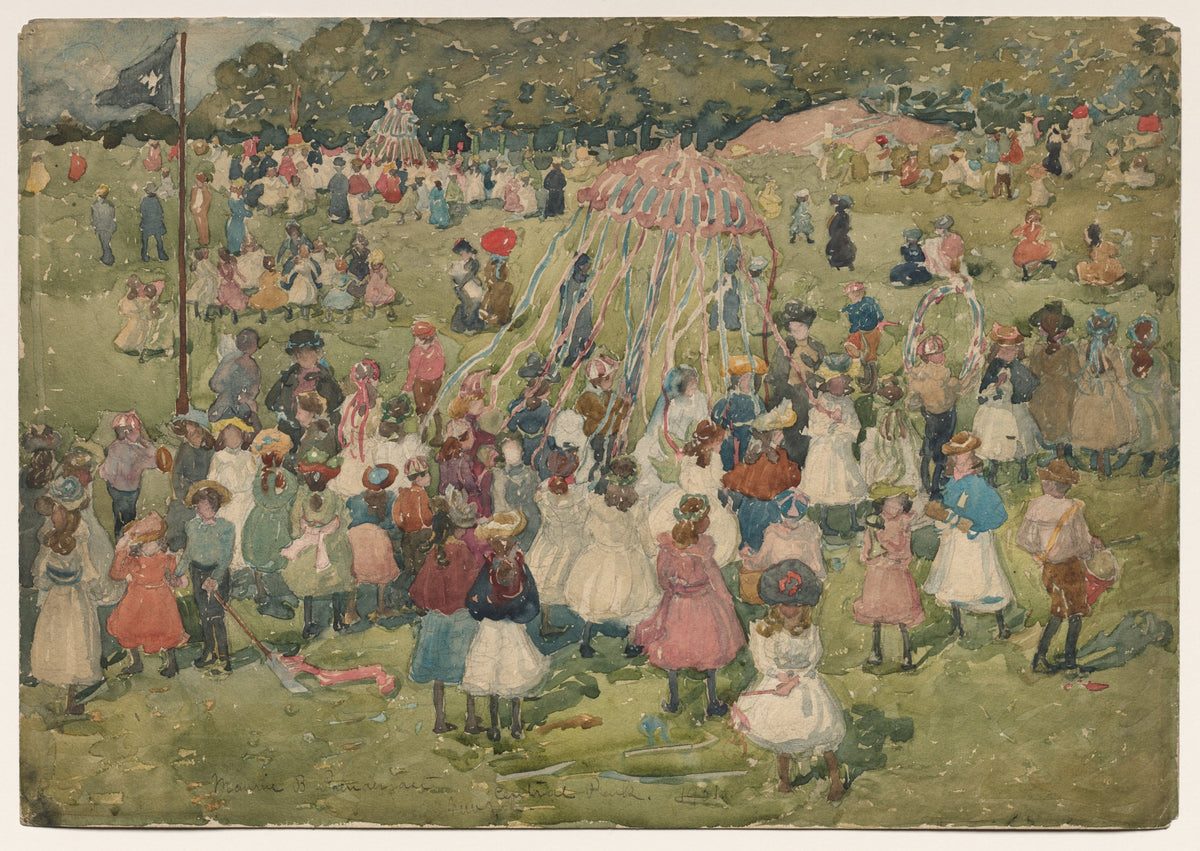 May Day, Central Park — Maurice Prendergast