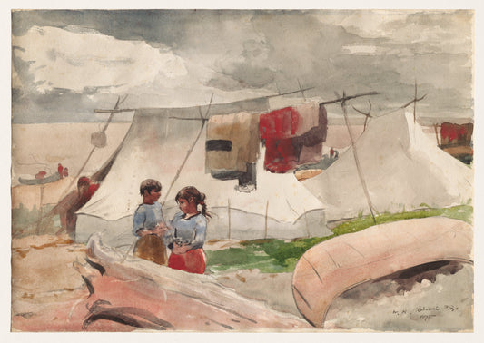 Indian Camp, Roberval, P.Q. — Winslow Homer