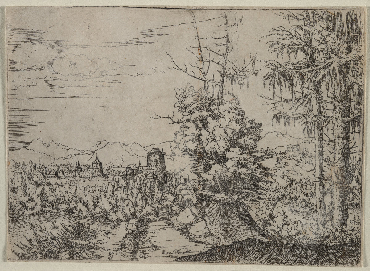 Landscape with Two Pines — Albrecht Altdorfer