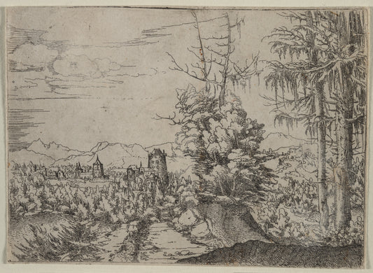 Landscape with Two Pines — Albrecht Altdorfer