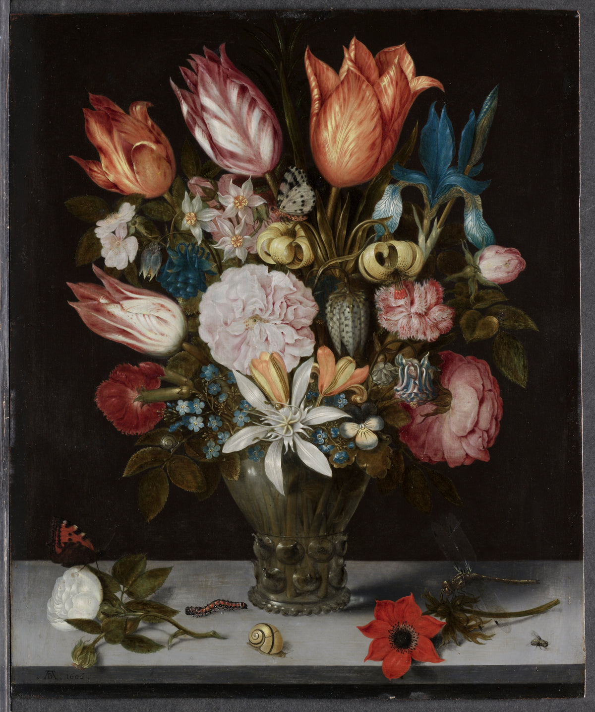 Flowers in a Glass — Ambrosius Bosschaert