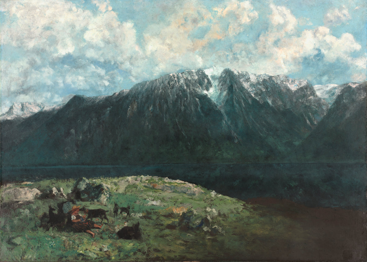 Panoramă a Alpilor, Dents du Midi — Gustave Courbet
