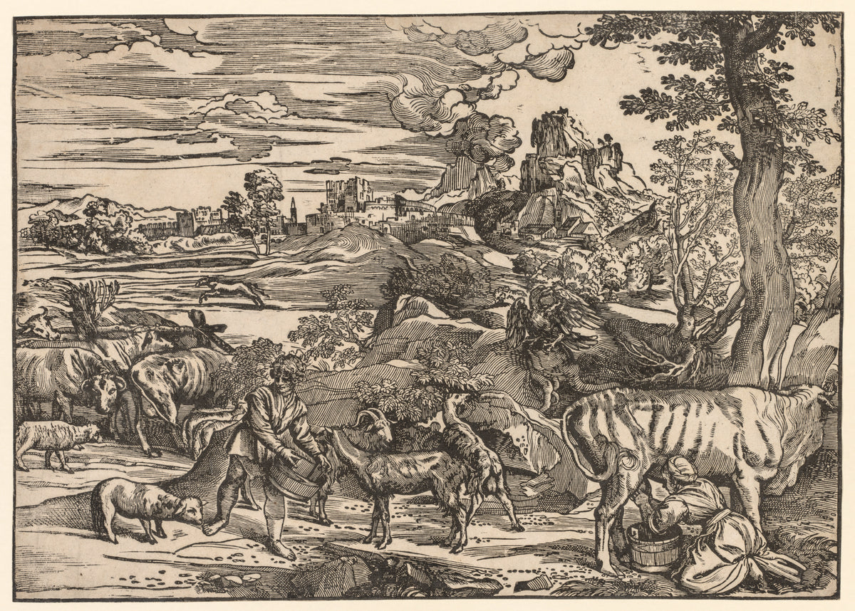 Landscape with a Milkmaid — Niccolo Boldrini