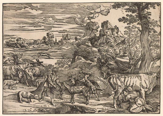 Landscape with a Milkmaid — Niccolo Boldrini