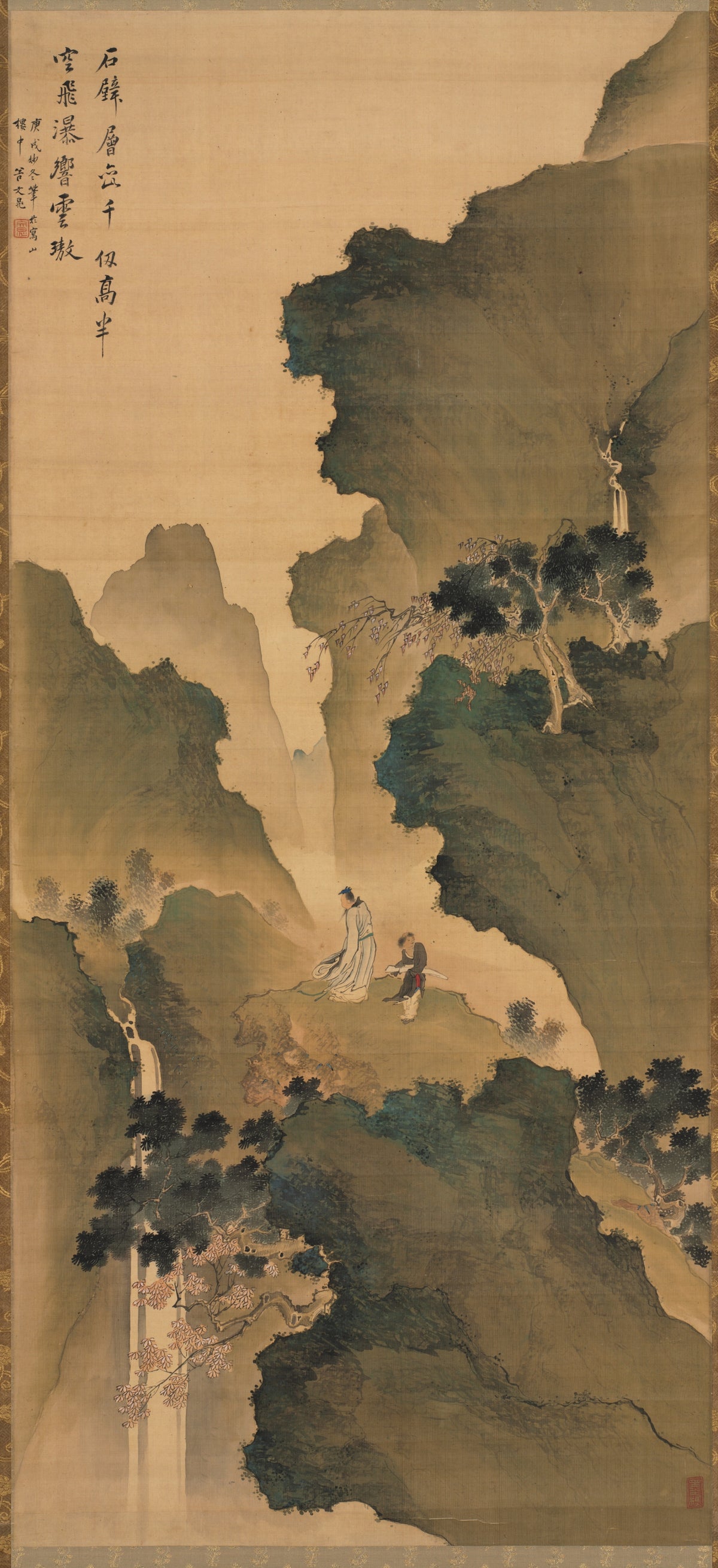 Contemplând o cascadă — Tani Bunchō