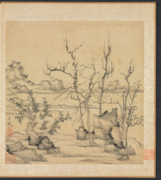 Paintings after Ancient Masters Landscape in the Style of Ni Zan — Chen Hongshou