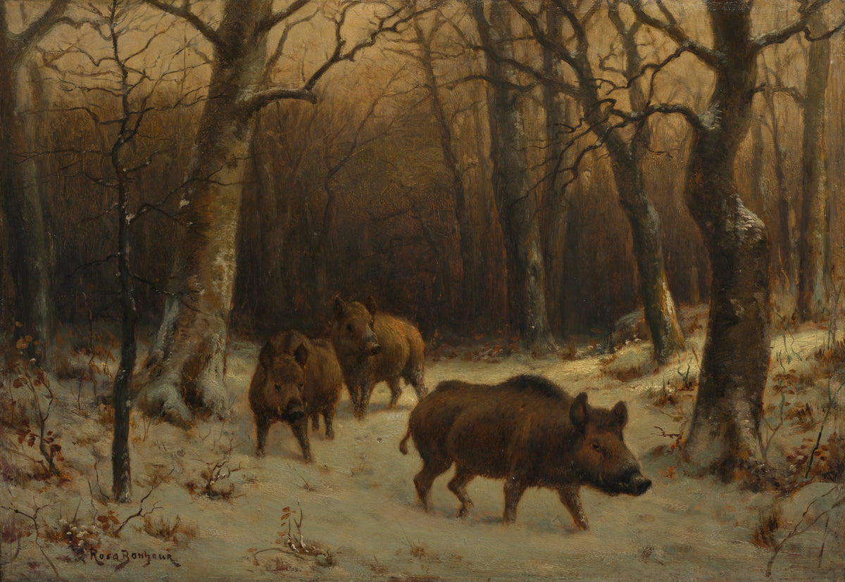 Mistreți în zăpadă — Rosa Bonheur
