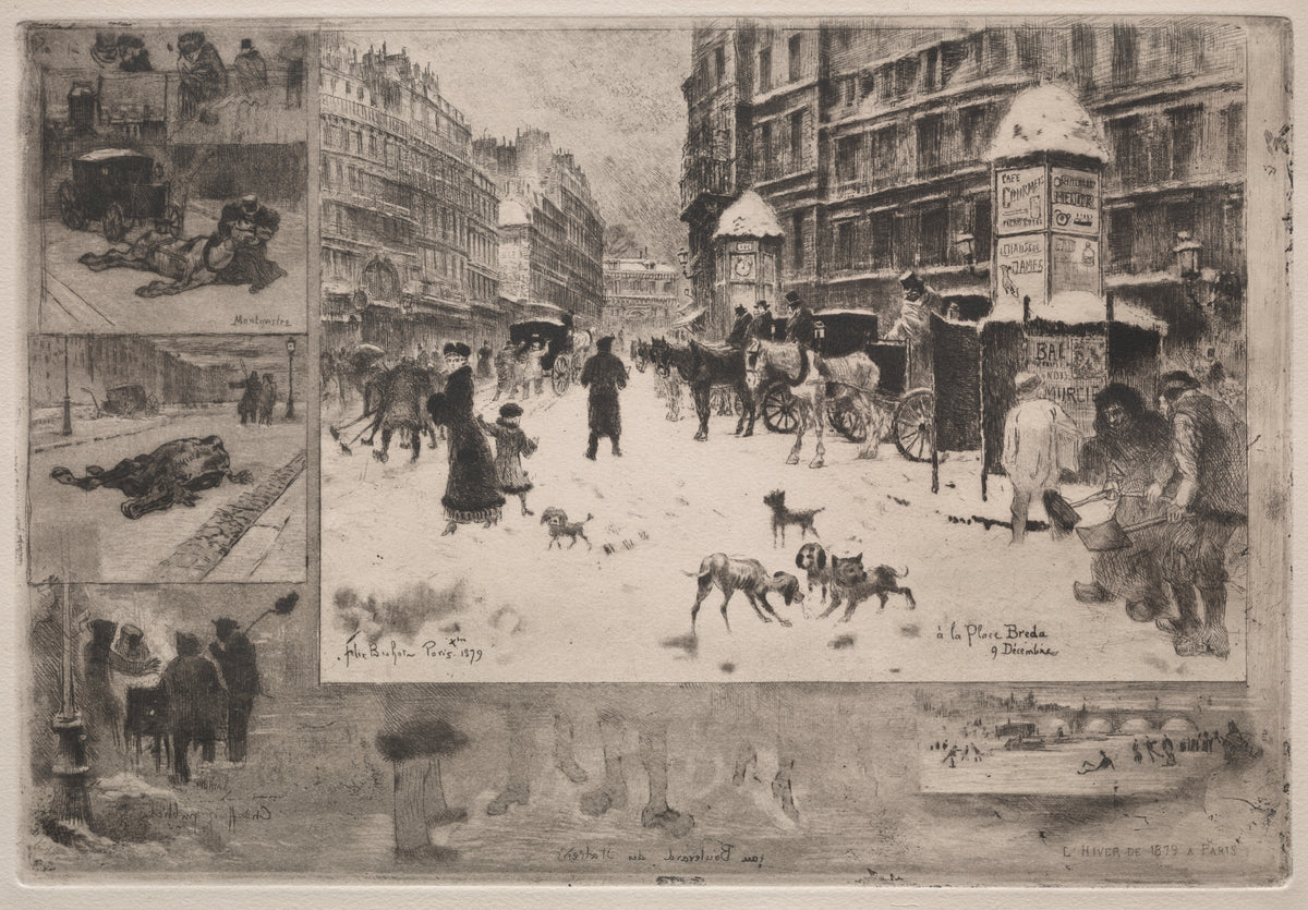 Iarnă la Paris — Félix Buhot