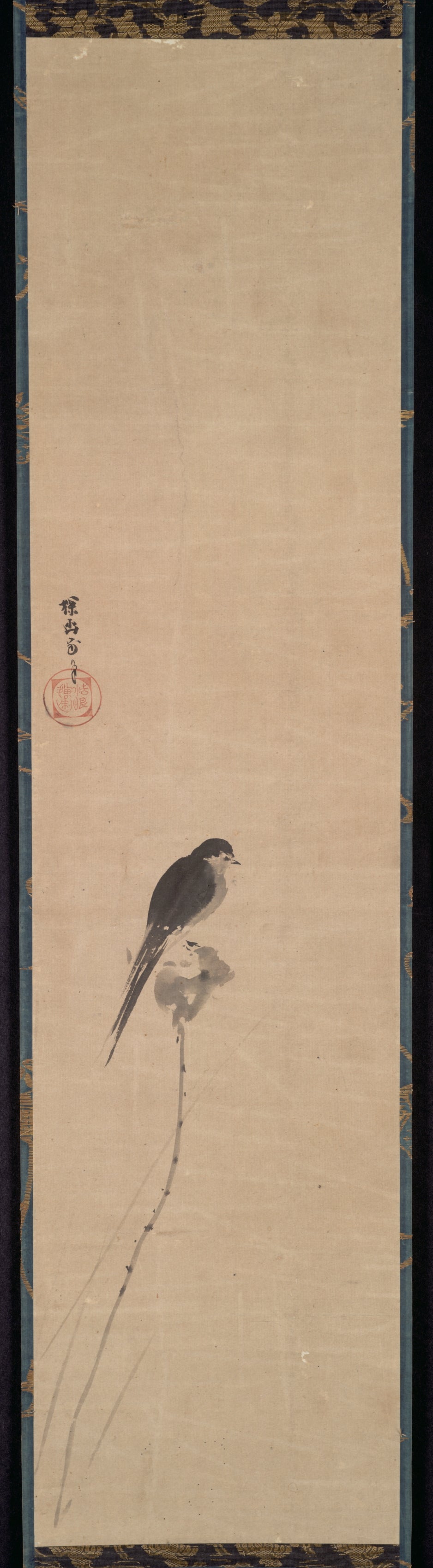 Bird on a Lotus Bud — Kano Tan’yū