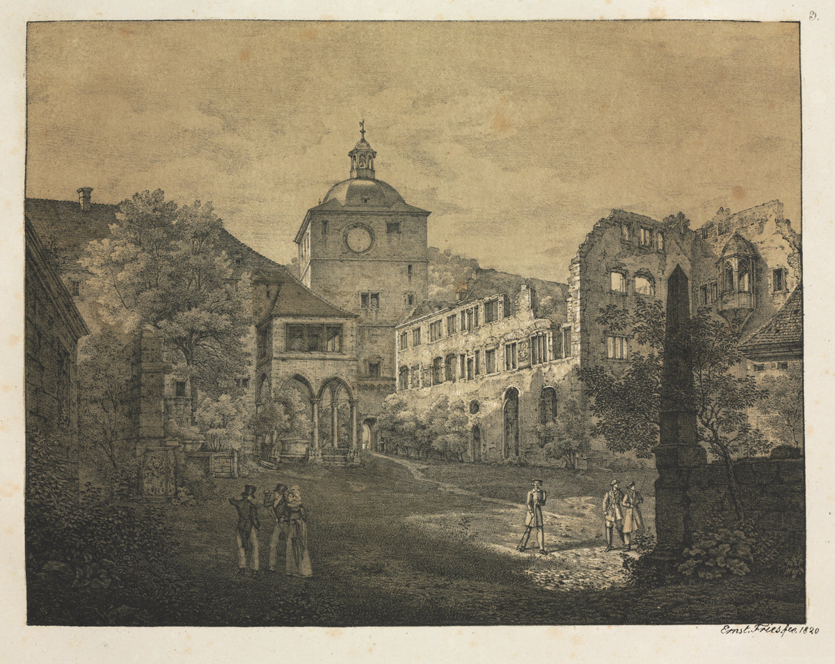 Șase priveliști ale castelului Heidelberg: terasa castelului — Ernst Fries