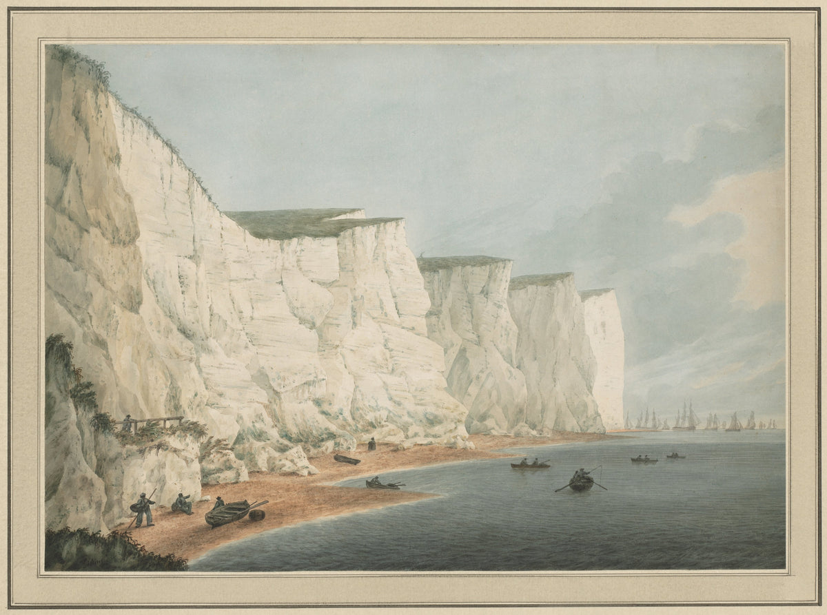 The Fleet Off the Coast, Beachy Head — Samuel Atkins