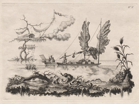A Boat That Has for Sails the Wings of a Huge Bird — Filippo Morghen