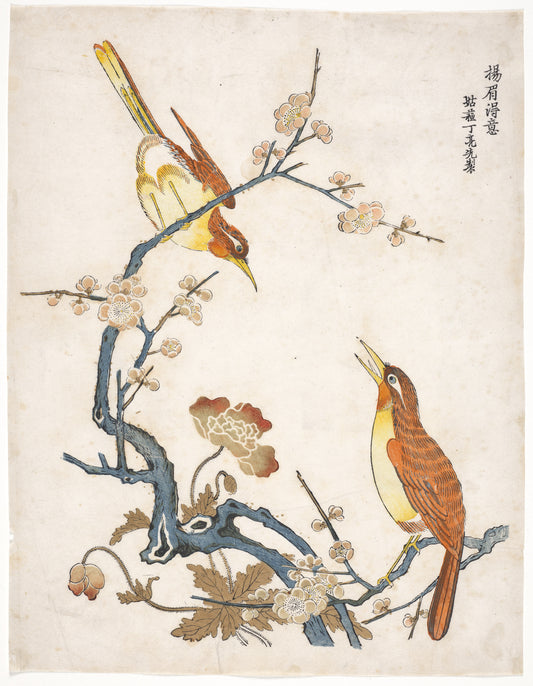 Birds on Plum Branches