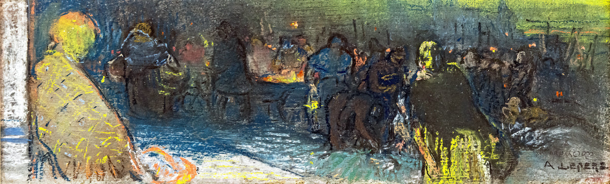 În jurul vasului cu jăratic (vedere a Parisului) — Auguste Lepère