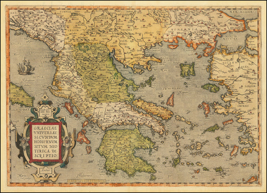 Hartă veche — Greece, 1584 — Abraham Ortelius